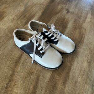 Classic Black and White Kids' Saddle Shoes